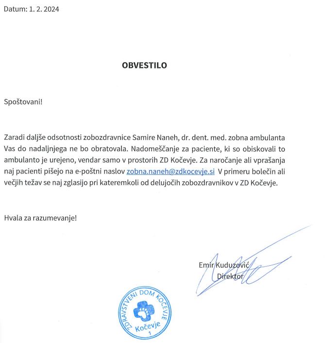 Obvestilo